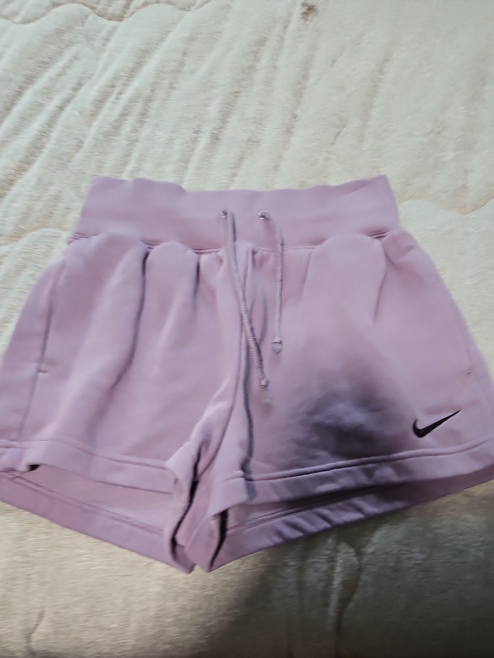 Nike Women's Light Purple Athletic Fleece Shorts